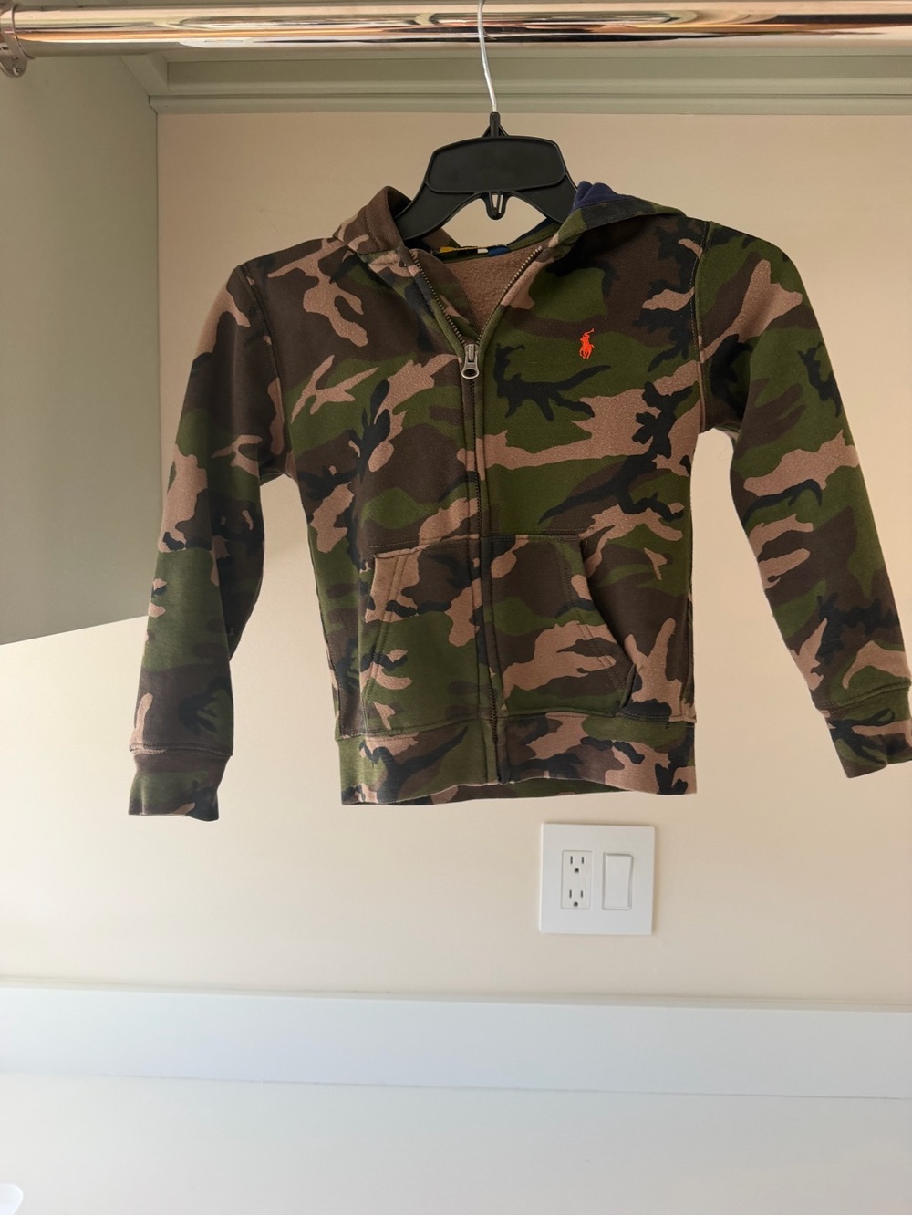 EUC: Boys Polo by Ralph Lauren Camo Zip-Up Hoodie